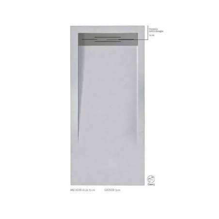 PLATO DE DUCHA SOLID SURFACE ALAVA BAALNEO CON COTAS
