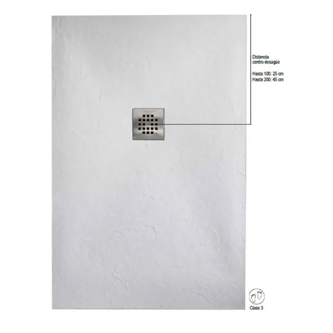 PLATO DE DUCHA SOLID SURFACE HENDAYA BAALNEO CON COTAS