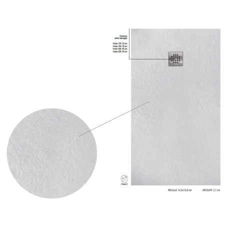 PLATO DE DUCHA SOLID SURFACE CARTAGENA BAALNEO CON COTAS