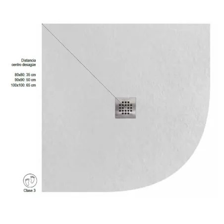 PLATO DE DUCHA SOLID SURFACE BOUNCE ANGULAR BAALNEO CON COTAS