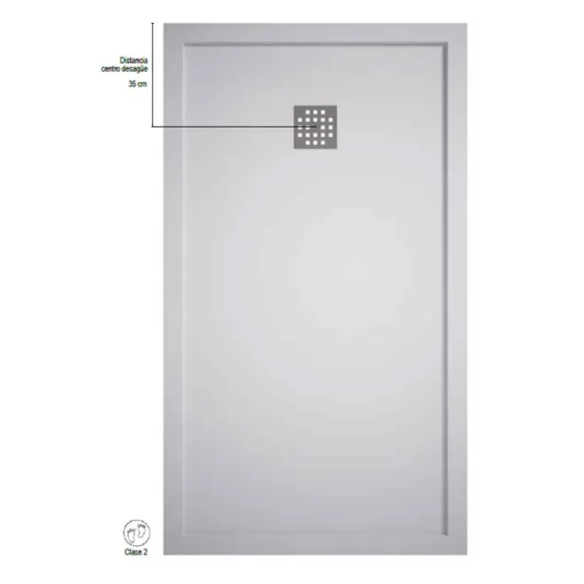 PLATO DE DUCHA SOLID SURFACE CASABLANCA BAALNEO CON COTAS