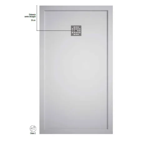 PLATO DE DUCHA SOLID SURFACE CASABLANCA BAALNEO CON COTAS