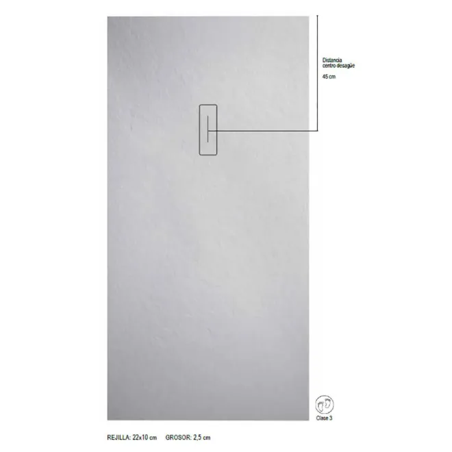PLATO DE DUCHA SOLID SURFACE SQUARE BAALNEO CON COTAS