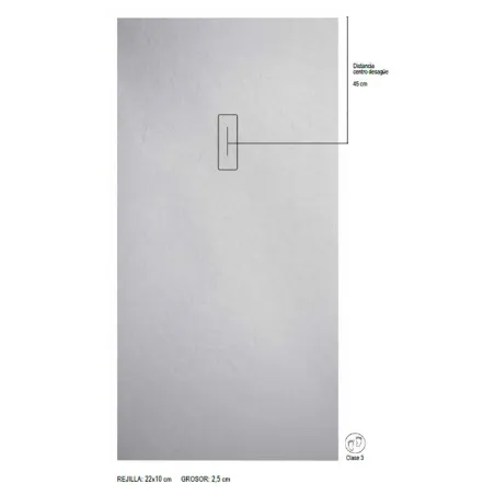 PLATO DE DUCHA SOLID SURFACE SQUARE BAALNEO CON COTAS