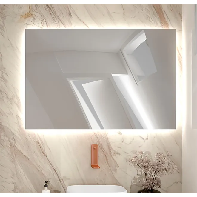ESPEJO DE BAÑO CON LUZ LED PINE RECTANGULAR BATHDECOR