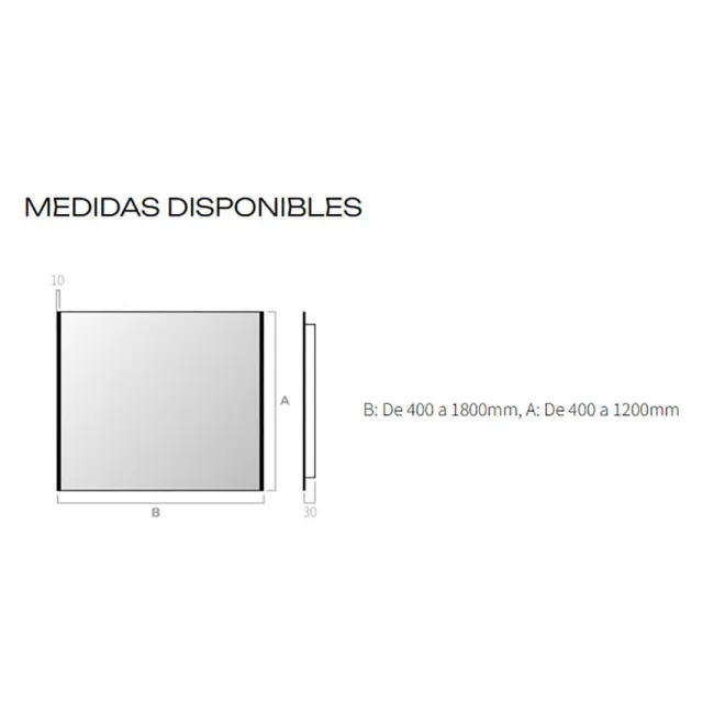 COTAS ESPEJO DE BAÑO CON LUZ LED GINGER A MEDIDA BATHDECOR