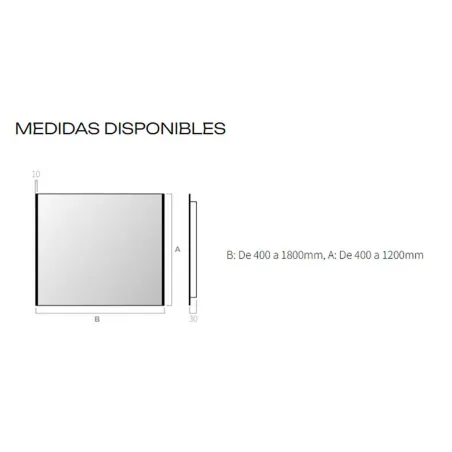 COTAS ESPEJO DE BAÑO CON LUZ LED GINGER A MEDIDA BATHDECOR