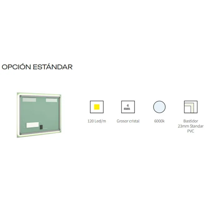 ESPEJO DE BAÑO CON LUZ LED A MEDIDA OAK BATHDECOR