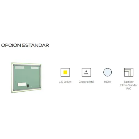 ESPEJO DE BAÑO CON LUZ LED A MEDIDA OAK BATHDECOR