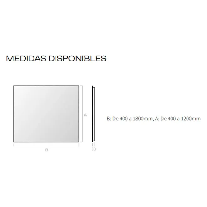 MEDIDAS ESPEJO DE BAÑO CON LUZ LED A MEDIDA CITRUS BATHDECOR