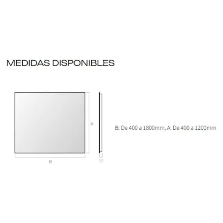 MEDIDAS ESPEJO DE BAÑO CON LUZ LED A MEDIDA CITRUS BATHDECOR