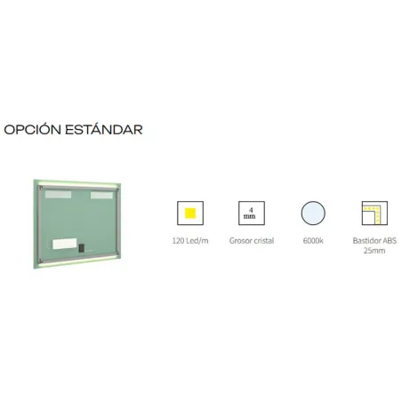 ESPEJO DE BAÑO CON LUZ LED A MEDIDA CITRUS BATHDECOR