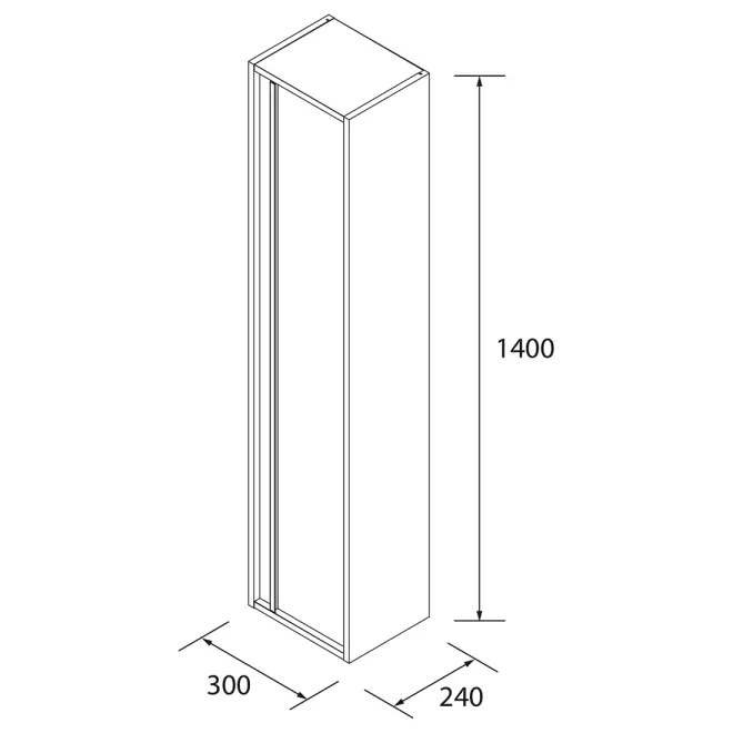 PLANO COLUMNA DE BAÑO ATTILA 140 SUSPENDIDA SALGAR