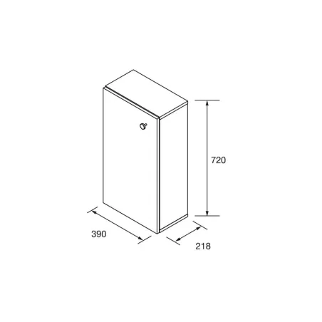 PLANO ARMARIO DE BAÑO MARVILLE 72 SUSPENDIDA SALGAR