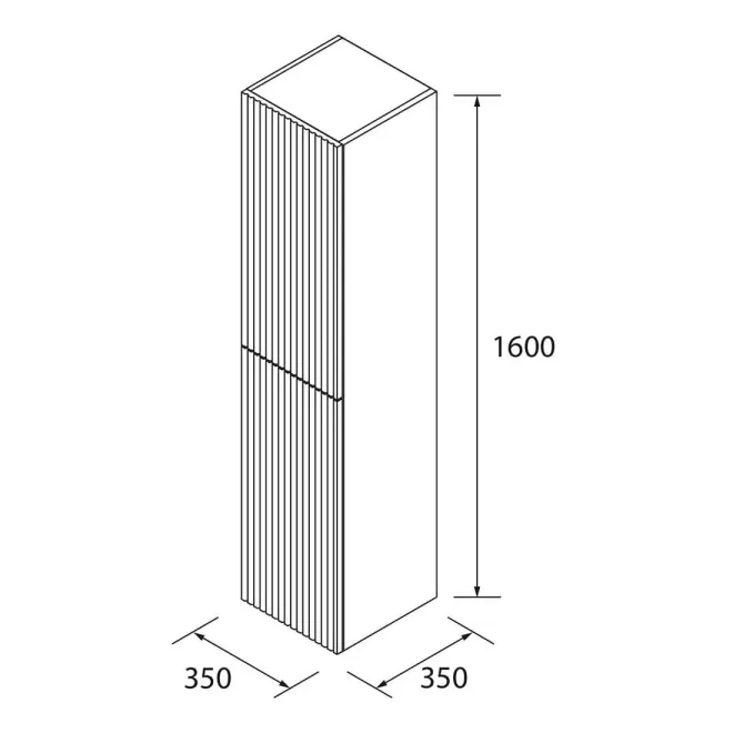 PLANO COLUMNA DE BAÑO BIBA 160 SUSPENDIDA SALGAR