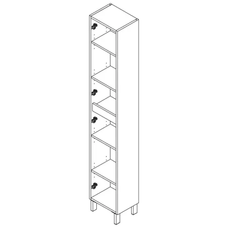 DETALLE COLUMNA DE BAÑO INFINITY 181 CON PATAS SALGAR