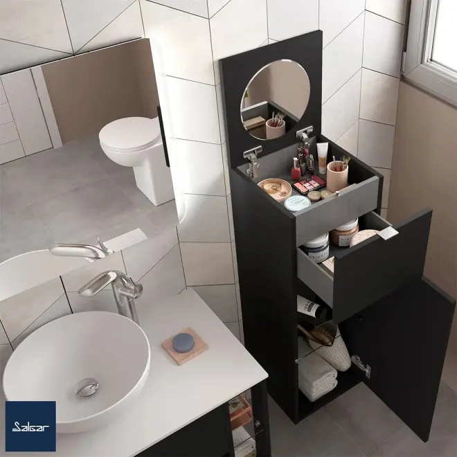 DETALLE COLUMNA DE BAÑO ALLIANCE 100 CON TOCADOR SUSPENDIDA SALGAR