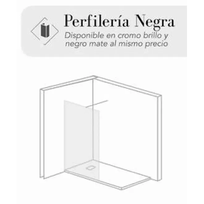 PERFIL MAMPARA DUCHA FIJO MEDITERRANEO BAALNEO
