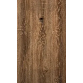 PLATO DE DUCHA RESINA 3D DECORADO MADERA A MEDIDA BAALNEO