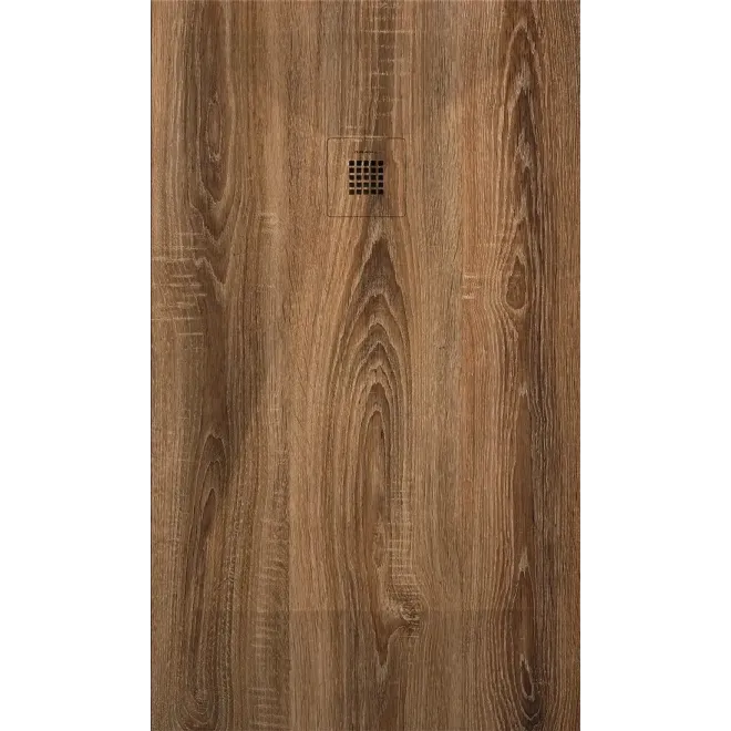 PLATO DE DUCHA RESINA 3D DECORADO MADERA A MEDIDA BAALNEO