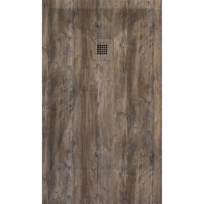 PLATO DE DUCHA RESINA 3D DECORADO MADERA A MEDIDA BAALNEO