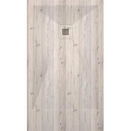 PLATO DE DUCHA RESINA 3D DECORADO MADERA A MEDIDA BAALNEO