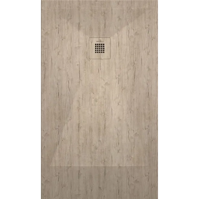 PLATO DE DUCHA RESINA 3D DECORADO MADERA A MEDIDA BAALNEO