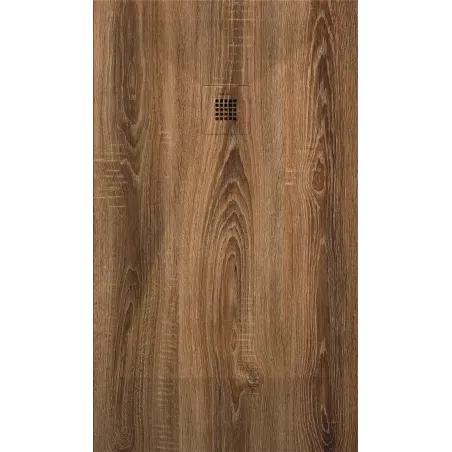 PLATO DE DUCHA RESINA 3D DECORADO MADERA A MEDIDA BAALNEO