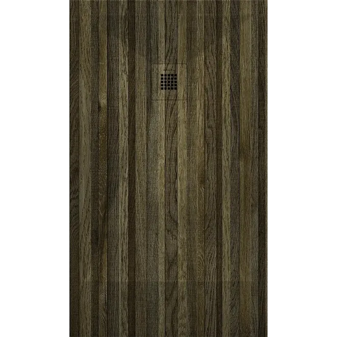 PLATO DE DUCHA RESINA 3D DECORADO MADERA A MEDIDA BAALNEO