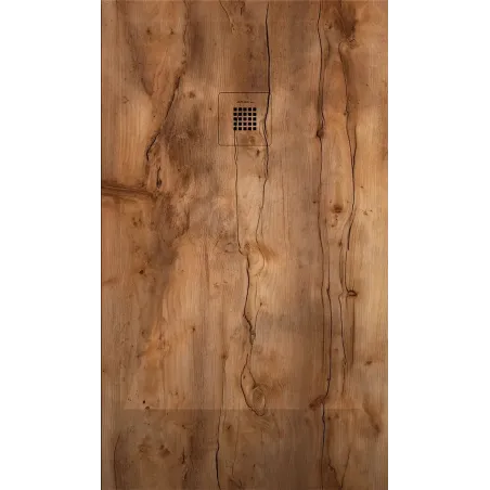 PLATO DE DUCHA RESINA 3D DECORADO MADERA A MEDIDA BAALNEO