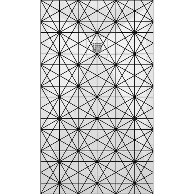 PLATO DE DUCHA RESINA 3D DECORADO FORMAS GEOMETRICAS A MEDIDA BAALNEO