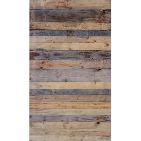 PLATO DE DUCHA RESINA 3D DECORADO MADERA RUSTICA A MEDIDA BAALNEO