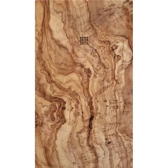 PLATO DE DUCHA RESINA 3D DECORADO MADERA RUSTICA A MEDIDA BAALNEO