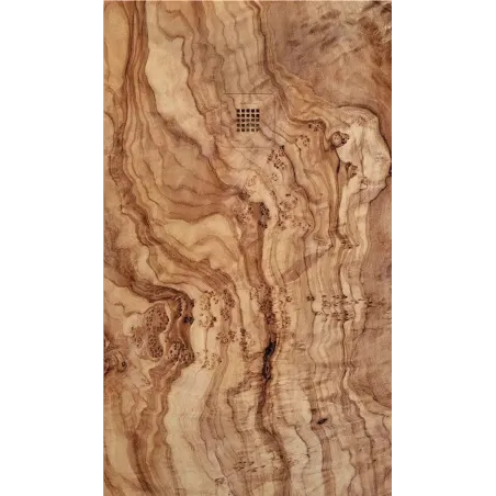 PLATO DE DUCHA RESINA 3D DECORADO MADERA RUSTICA A MEDIDA BAALNEO