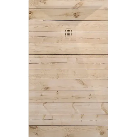 PLATO DE DUCHA RESINA 3D DECORADO MADERA RUSTICA A MEDIDA BAALNEO