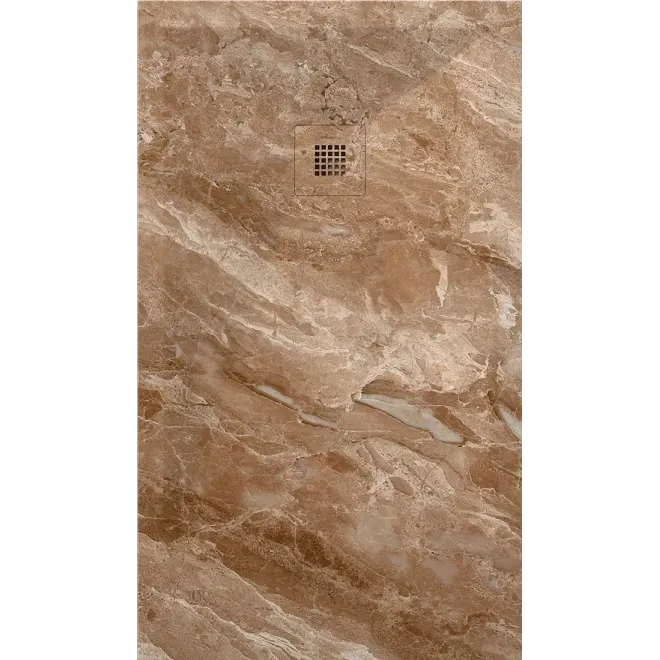 PLATO DE DUCHA RESINA 3D DECORADO MARMOL A MEDIDA BAALNEO