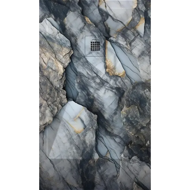 PLATO DE DUCHA RESINA 3D DECORADO MARMOLEADOS A MEDIDA BAALNEO