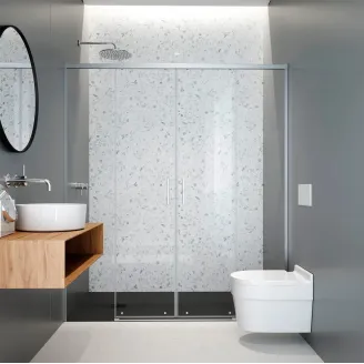 MAMPARA DUCHA FRONTAL CORREDERA SALMA SA-325 PROFILTEK