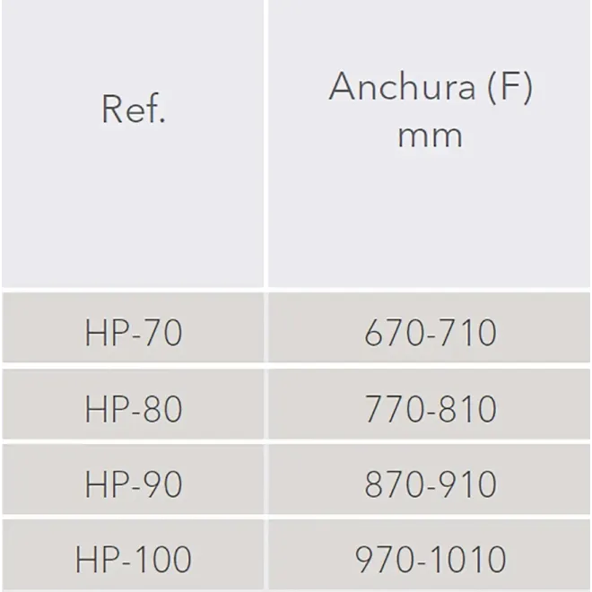 APERTURA MAMPARA ABATIBLE DUCHA HADA PLUS HP-310 PROFILTEK