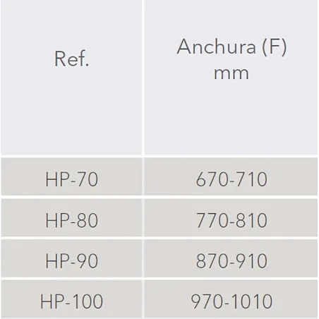 APERTURA MAMPARA ABATIBLE DUCHA HADA PLUS HP-310 PROFILTEK