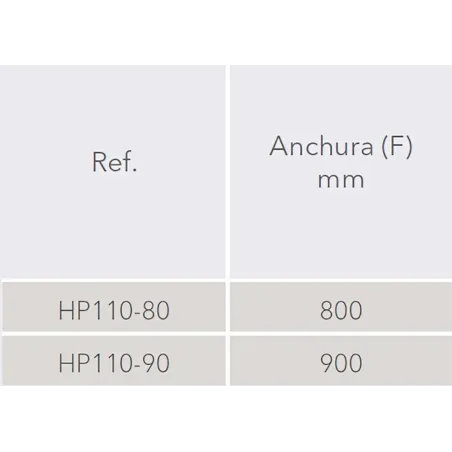 APERTURA MAMPARA ABATIBLE BAÑERA HADA PLUS HP-110 PROFILTEK