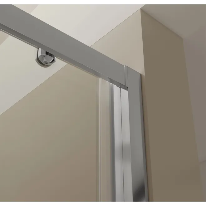 DETALLE MAMPARA DUCHA FRONTAL CORREDERA 1 FIJO + 1 PUERTA TURIA BAALNEO
