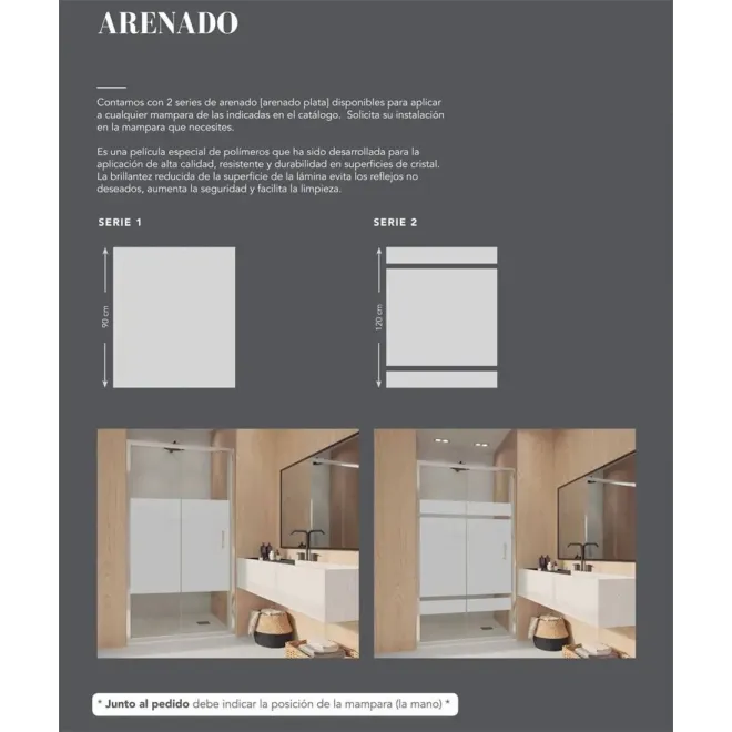 ARENADO MAMPARA DUCHA FRONTAL CORREDERA 2 FIJOS + 2 PUERTAS TURIA BAALNEO