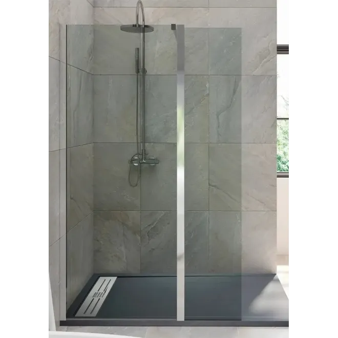 MAMPARA DUCHA FIJA + ABATIBLE MEDITERRANEO BAALNEO