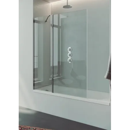 MAMPARA BAÑERA FIJA + ABATIBLE MEDITERRANEO BAALNEO
