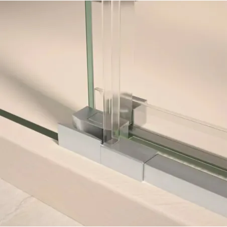 DETALLE MAMPARA DE DUCHA ANGULAR CORREDERA MIAMI DOCCIA