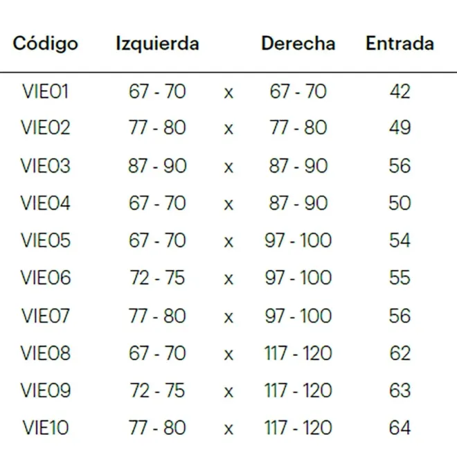 FICHA MAMPARA DE DUCHA ANGULAR CORREDERA VIENA DOCCIA
