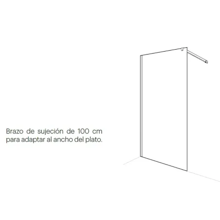 PLANO MAMPARA DE DUCHA FIJA LIVORNO DOCCIA