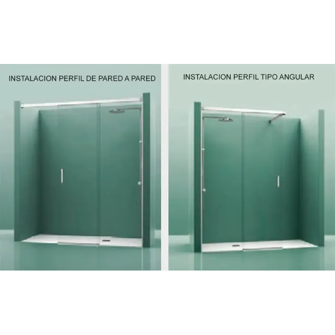 OPCIONES INSTALACION MAMPARA DE DUCHA FRONTAL CORREDERA COSMOS CO700