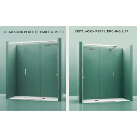 OPCIONES INSTALACION MAMPARA DE DUCHA FRONTAL CORREDERA COSMOS CO700